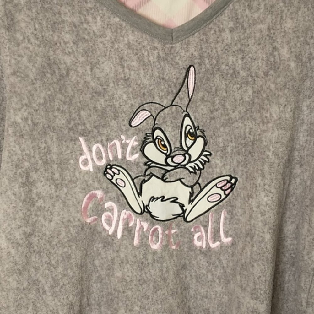 Disney grey Thumper don't carrot all fleece top